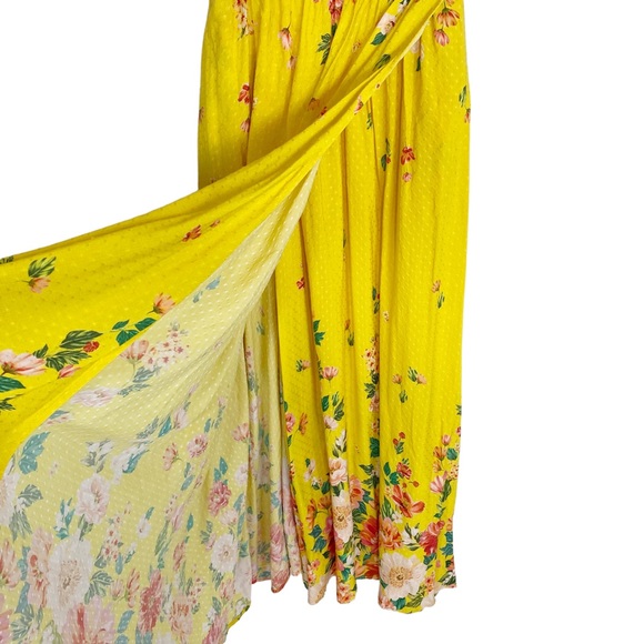 FARM RIO Floral Flutter Sleeve Faux Wrap V Neck Samara Maxi Dress SOLD - Picture 7 of 15